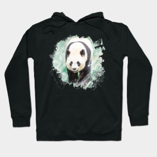 Panda Bear Bamboo Wildlife Animal Nature Forest Watercolor Hoodie